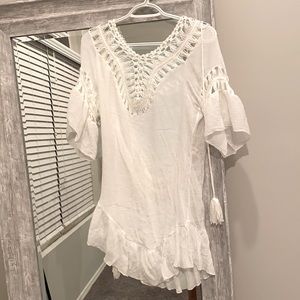 White beach cover up